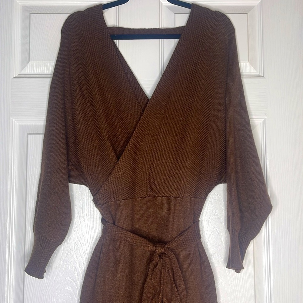 Brown Fashion Nova L Elegant Dress - Picture 2 of 3